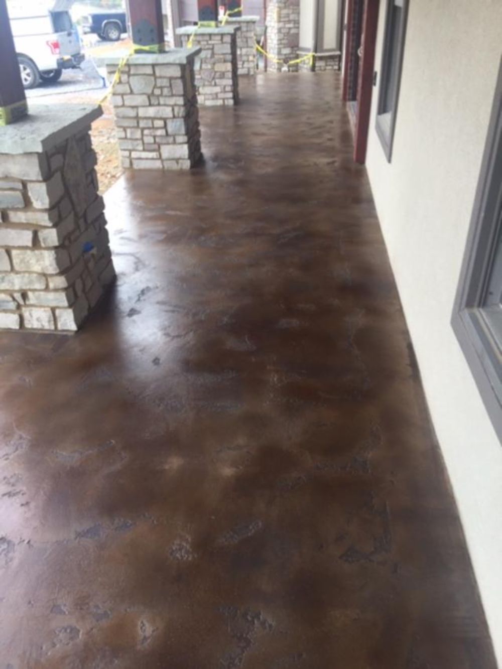 Exterior Beautification of existing concrete patios in Morristown, TN